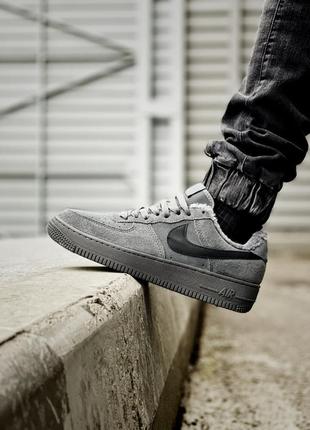 Жіночі кросівки nike air force grey fur женские кроссовки найк аир форс5 фото