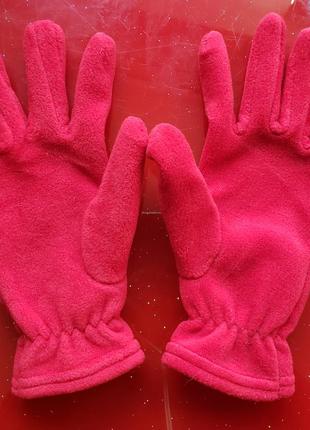 Флисовые женские перчатки l красные как новые7 фото