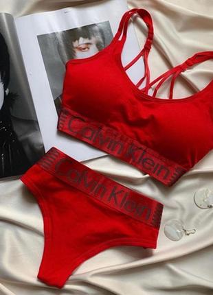 Комплект хлопок, красный. код: с13