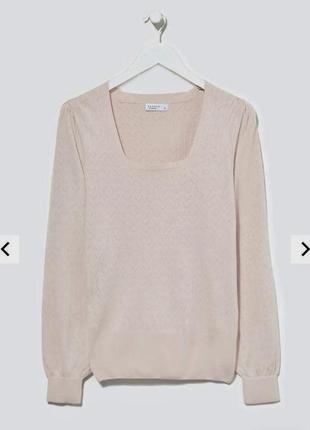 Кофта джемпер с квадратным вырезом декольте