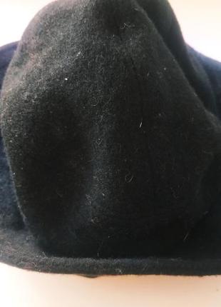 Натуральная тепла шапка з ушами4 фото