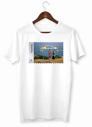 Футболка с патриотическим принтом "почтовая марка: разрушенный крымский мост" push it