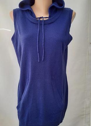 Жилет безрукавка худи с капюшоном gina benotti