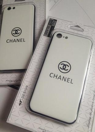 Чехол на айфон 6plus 6s plus iphone с надписью chanel белый5 фото