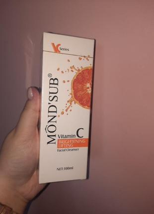 Очищающий гель для лица mond'sub vitamin c facial cleanser, 100 мл