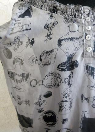 Шифонова блуза з відкритими плечима і мереживом 12-14р2 фото