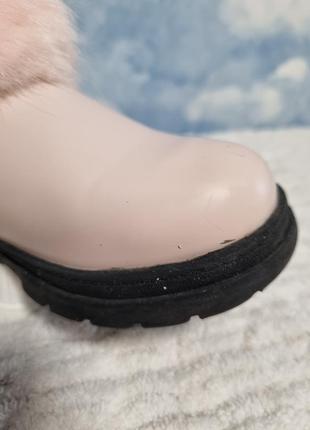 Демисезонные туфли теплые на флисе из эко-кожи для девочки 29 размер7 фото