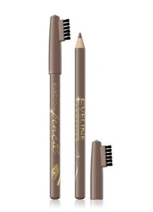 Контурный карандаш для бровей eveline cosmetics eyebrow pencil светло-коричневый, 1.2 г1 фото