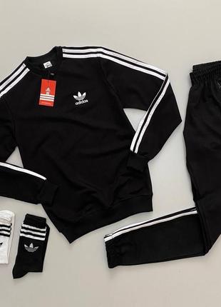 Теплий костюм adidas худі штани8 фото