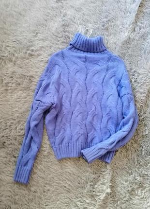 ⛔ светр з високою горловиною велика в'язка дуже гарна об'ємна свитер с высокой горловиной крупна1 фото