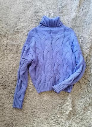 ⛔ светр з високою горловиною велика в'язка дуже гарна об'ємна свитер с высокой горловиной крупна3 фото