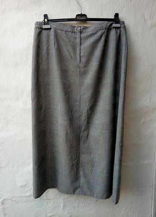 Стильная новая актуальная длинная юбка карандаш в клетку,классическая,большой размер.4 фото