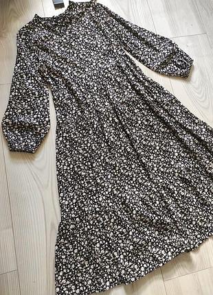 Сукня в квіти house, платье ярусное в цветочек как zara,