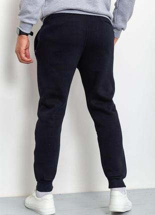 Спорт штаны мужские на флисе цвет темно-синий4 фото