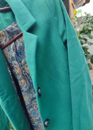 Зелене пальто, кашемірове пальто6 фото