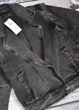 Xs/l нова фірмова жіноча однобортна джинсова куртка косуха в ретро стилістиці варена house6 фото