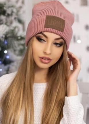 Шапка женская braxton светлая пудра, тёмная пудра