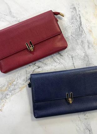 Сумка женская красная малая, женская маленькая сумочка клатч короткий, длинный ремень через плечо