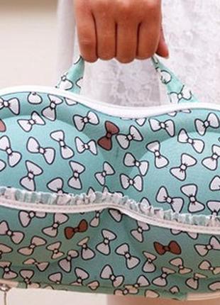 Органайзер для бюстгальтерів (з сіточкою) бантики / органайзер сумочка для бюстгалтеров (з сіточкою) бантики