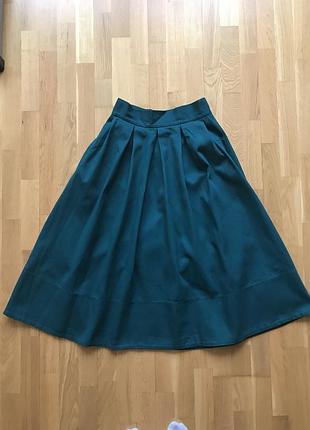 Зелёная миди юбка от а.тана размер л