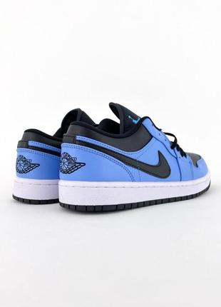 Nike air jordan 1 low university blue black5 фото