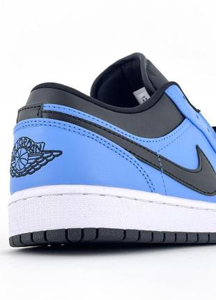 Nike air jordan 1 low university blue black6 фото