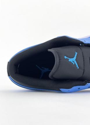 Nike air jordan 1 low university blue black8 фото