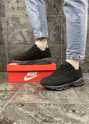 Мужские кожаные кроссовки с мехом nike air max 95 winter#найк4 фото