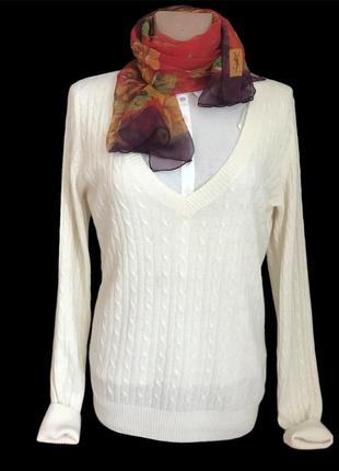 H&m  вовняний подовжений светр джемпер шерстяной свитер в косичку1 фото