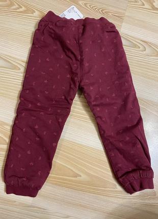 Новые тёплые осенние штаны джогеры на девочку 2-3 года1 фото