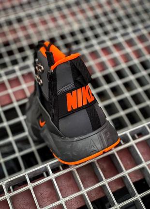 Мужские высокие кроссовки nike huarache winter acronym"black/orange" (топ качество) #найк5 фото