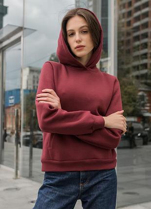 Женская толстовка staff basic bordo fleece