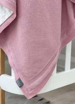 Плед одеяло детское, размер 80х100 см, wellsoft рогожка чайная роза топ