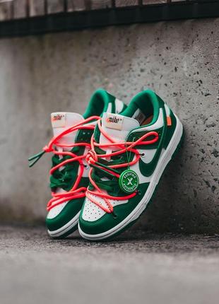 Кросівки nike sb dunk low off white green pine