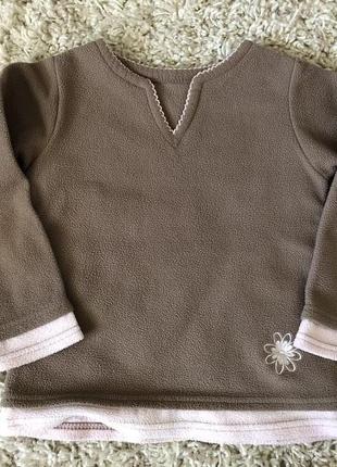 Красивая кофта флисовая, свитер 92-98 рост