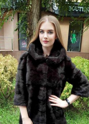 Норковая шуба греция! поперечка трансформер saga furs