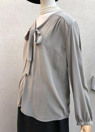 Шелковая блуза с бантом,рубашка,премиум бренд,navyboot.2 фото