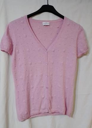 Кашемировая футболка пуловер кофточка люкс бренд elegance