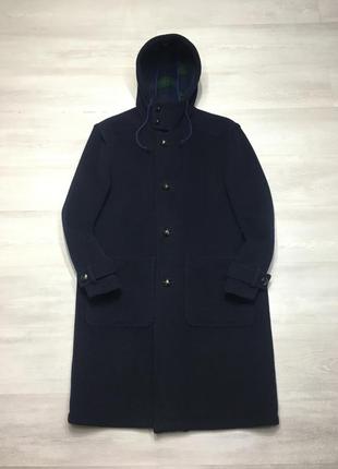 Luxury vintage шикарне тепле преміум вовняне чоловіче темно-синє пальто як burberry1 фото