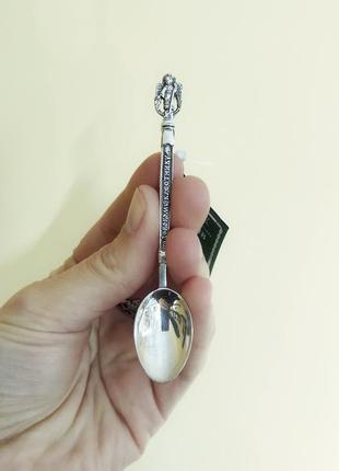 Серебряная подарочная ложка для крестника