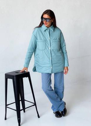 Куртка жіноча - колір ментол3 фото