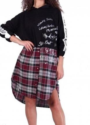 Плаття в клітку розмір l-xl