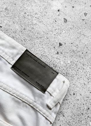 Zara man jeans white distressed denim shorts джинсові шорти6 фото