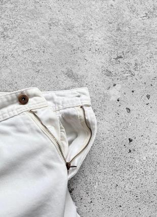 Zara man jeans white distressed denim shorts джинсові шорти4 фото