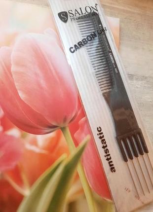Расчёска для начеса салон salon carbon карбон