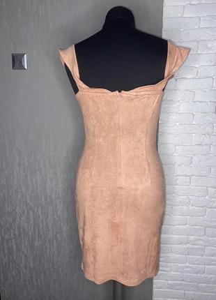 Плаття коротка сукня  під замш в стилі oh polly koolook, l2 фото