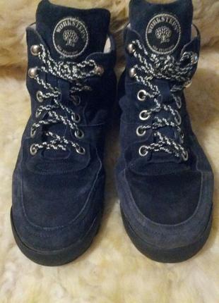 Сині замшеві черевики,40разм.,worldsteps,устілка-26см.