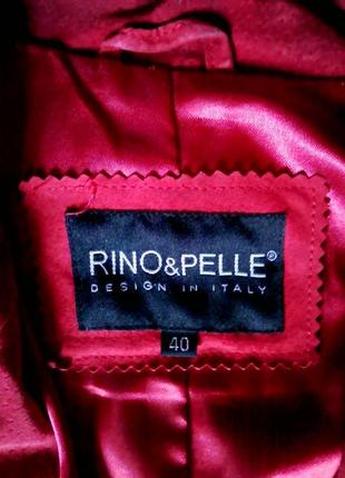 Красная замшевая куртка rino&pelle италия3 фото