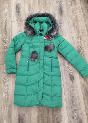 Зимовий пуховик, пальто, подовжена куртка розмір 152,158