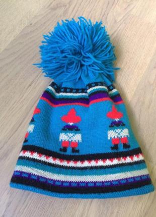 Шапка плотная с помпоном детская /унисекс